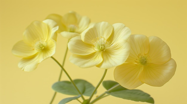 Foto un ramo de flores amarillas con tallos verdes