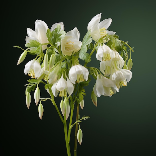 Ramo de flores blancas en un jarrón
