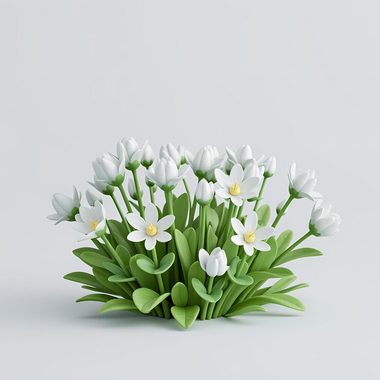 Un ramo de flores blancas