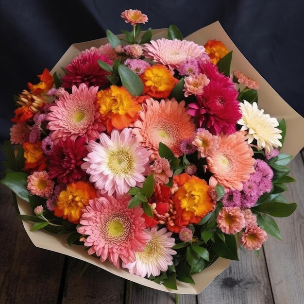 Un ramo de flores para una boda.