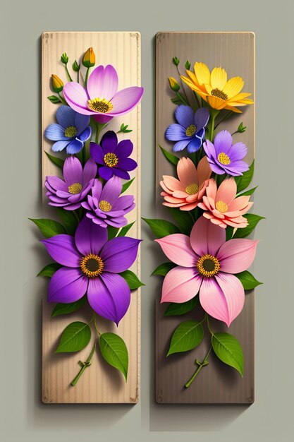 Un ramo de flores coloridas adorno creativo decoración fondo de papel tapiz simple
