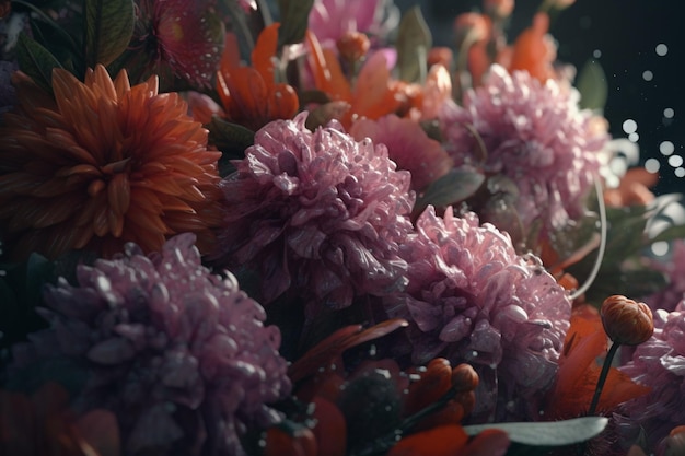 Un ramo de flores de la floristería.