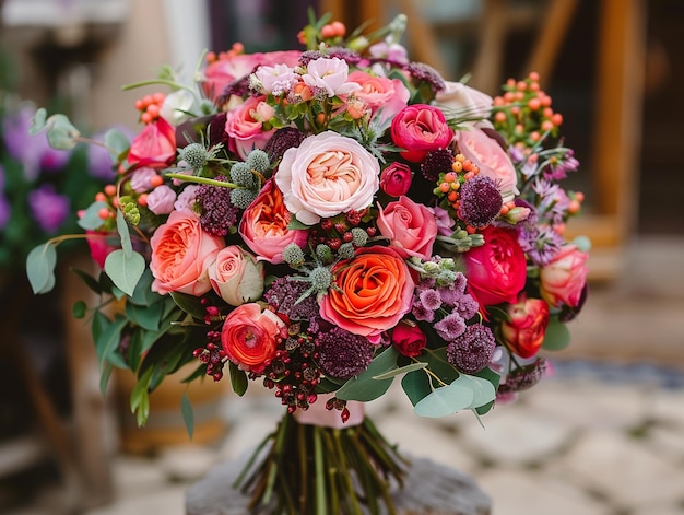 El ramo de flores de la foto