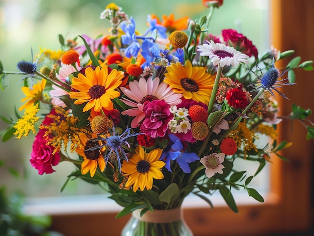 El ramo de flores de la foto