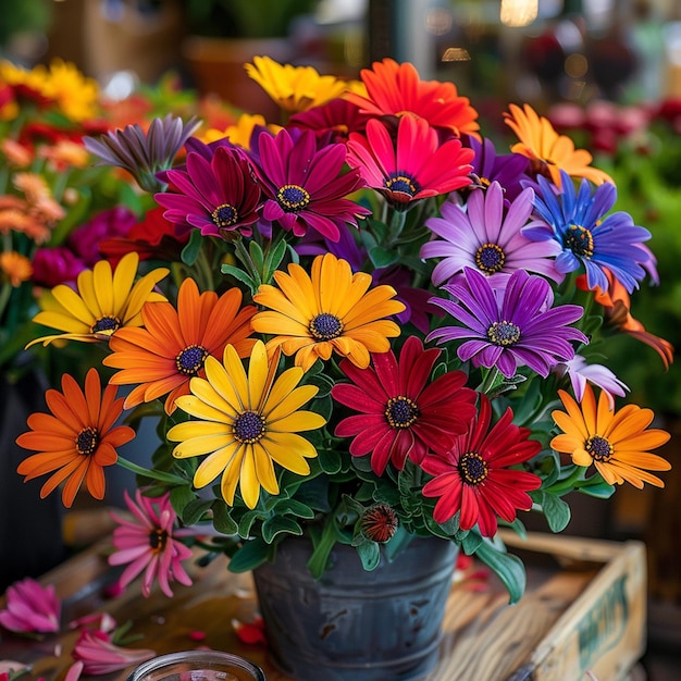 un ramo de flores generativo ai