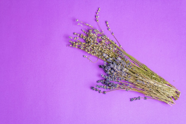 Ramo de flores de lavanda secas