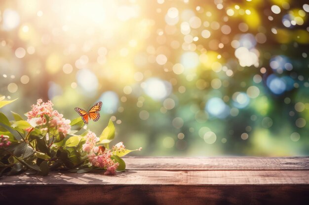 Un ramo de flores con una mariposa en la parte superior.