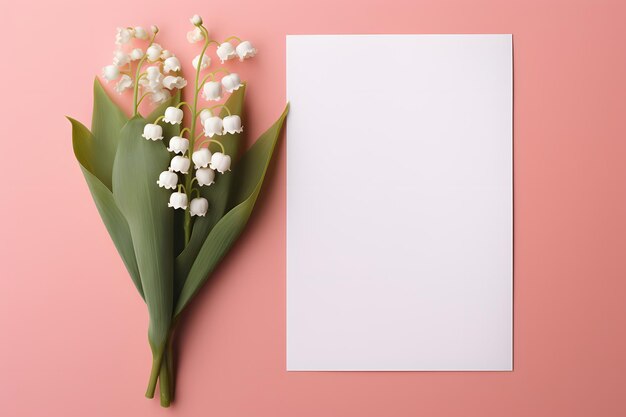 Foto un ramo de flores en una pared rosa