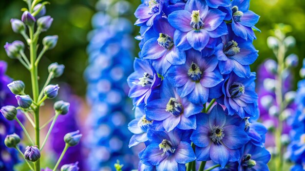 un ramo de flores púrpuras que están afuera