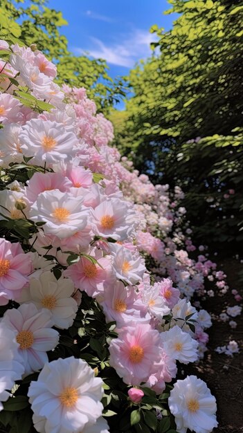 un ramo de flores que están en un jardín