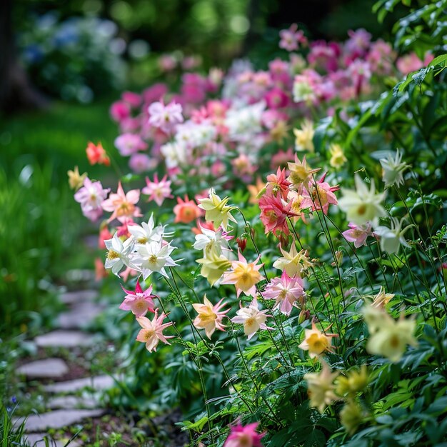 Foto un ramo de flores que están en un jardín