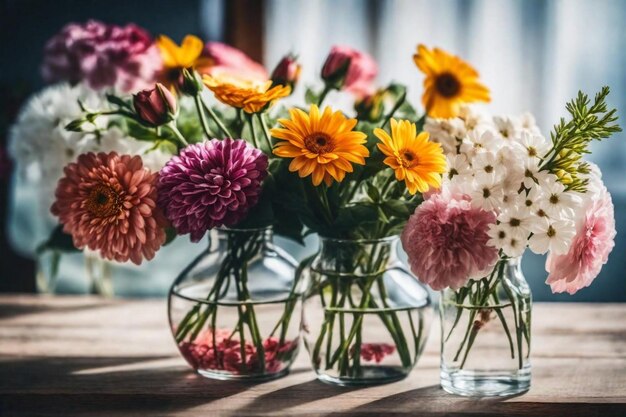 un ramo de flores que están en un jarrón