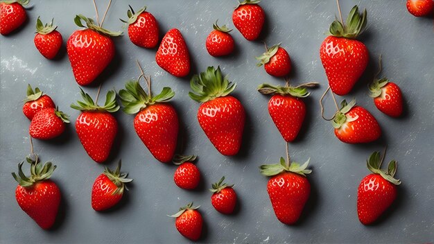 Foto un ramo de fresas con la palabra 