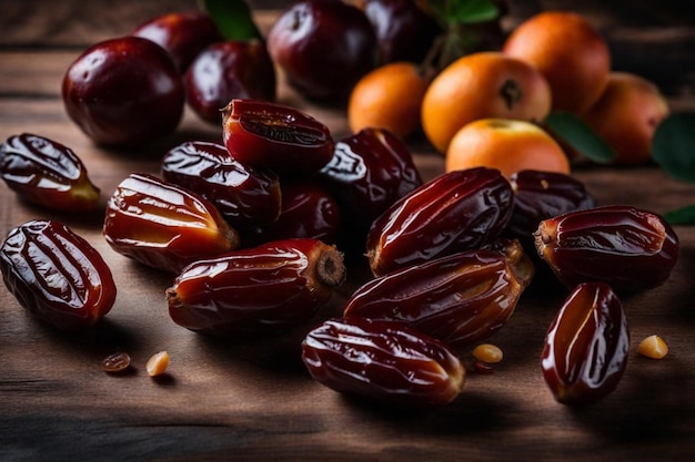 un ramo de frutas que está en una mesa