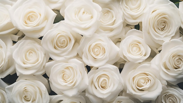 ramo de hermosas rosas blancas como primer plano de fondo