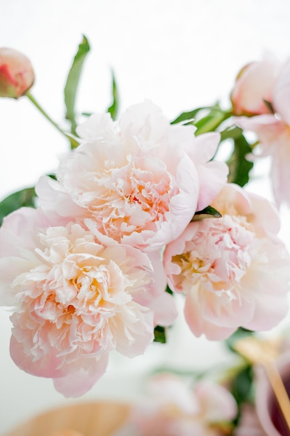 Ramo de peonías rosas Flores Estado de ánimo primaveral en casa Acogedor