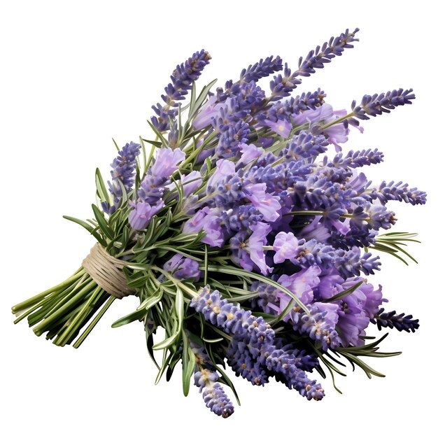 Un ramo perfumado de clipart de lavanda