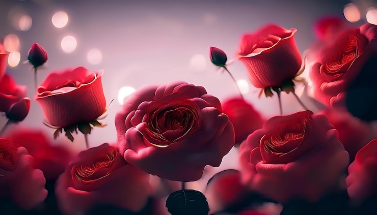Foto un ramo de rosas con las palabras amor en la parte inferior