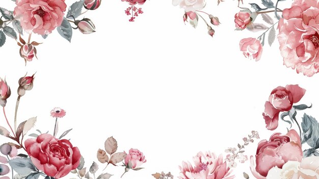 El ramo de rosas y peonías obra de arte moderna maravillosa tarjeta de invitación de boda tarjeta de felicitaciones marca de boutique logotipo y idea de etiqueta