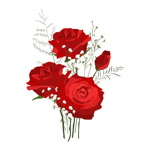 El ramo de rosas png pegatina flor roja celebración de San Valentín