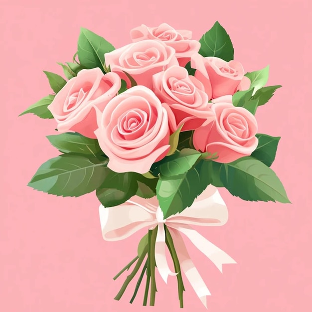ramo de rosas rosadas