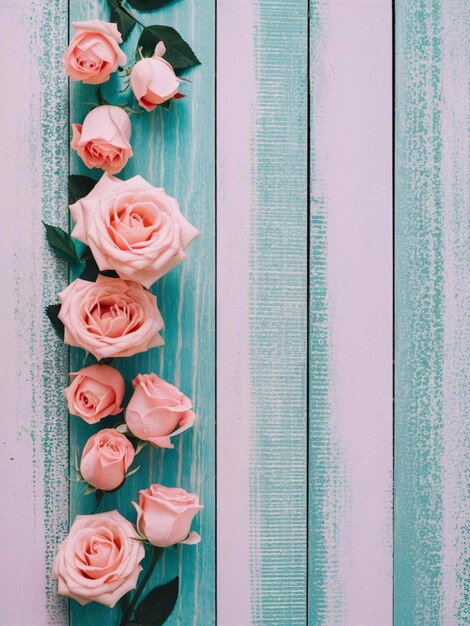 Foto un ramo de rosas rosas con un fondo verde