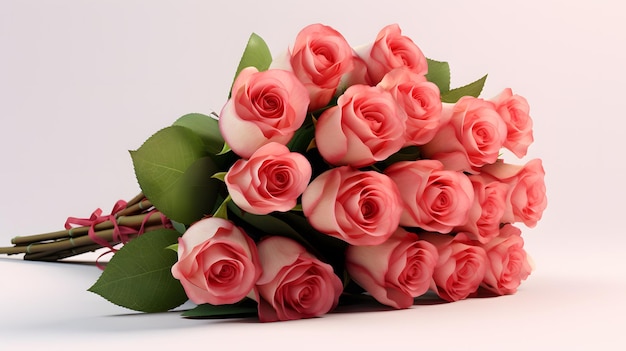 Foto ramo de rosas un símbolo clásico de amor y afecto