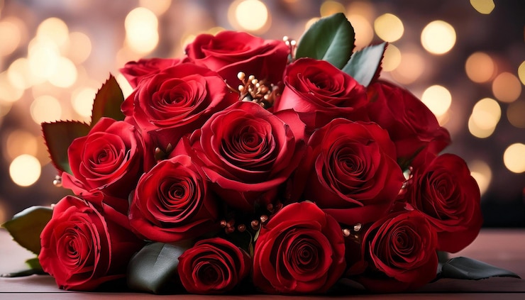 Foto el ramo de rosas