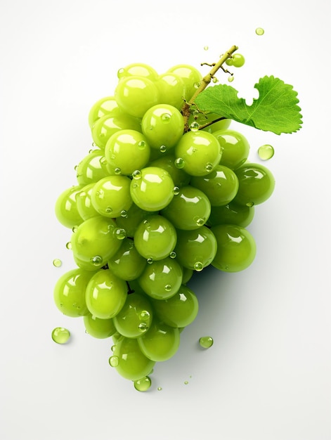 un ramo de uvas verdes con la palabra "el" en él.