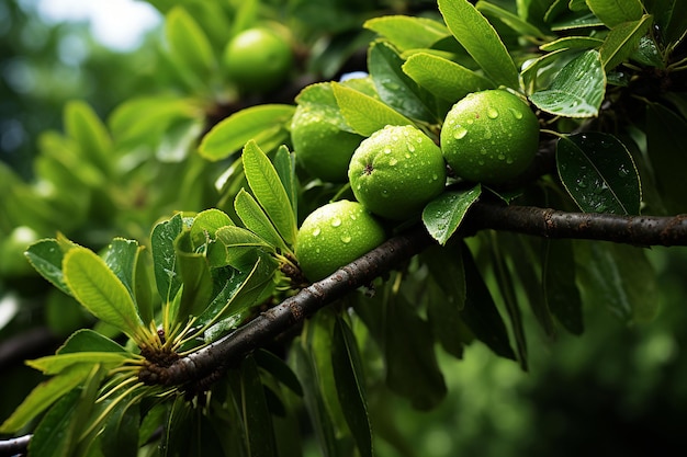 Foto ramos de cedro verde