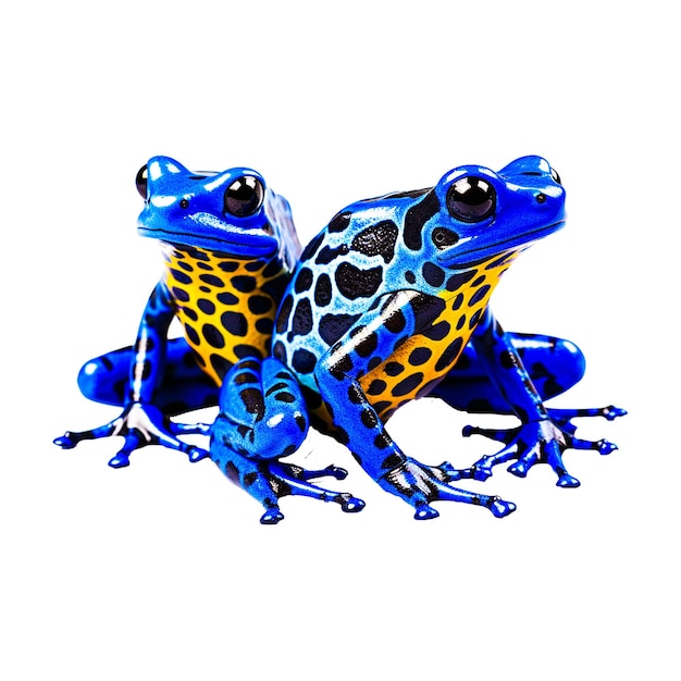 Rana azul colorida