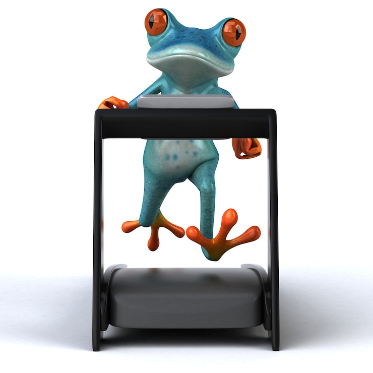 Foto rana divertida - ilustración 3d