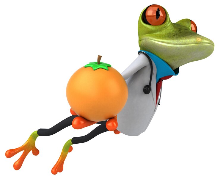 Foto rana doctor ilustración 3d