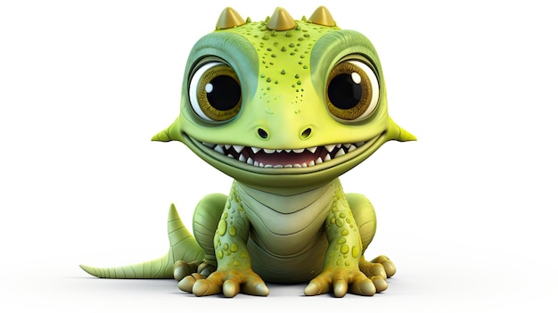una rana con ojos grandes y una gran sonrisa.