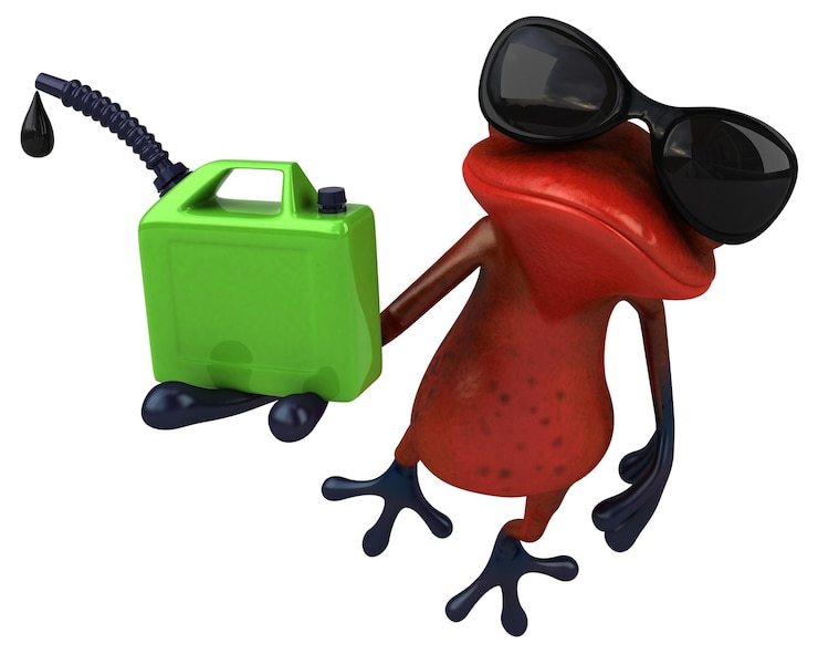 Foto rana roja divertida - ilustración 3d