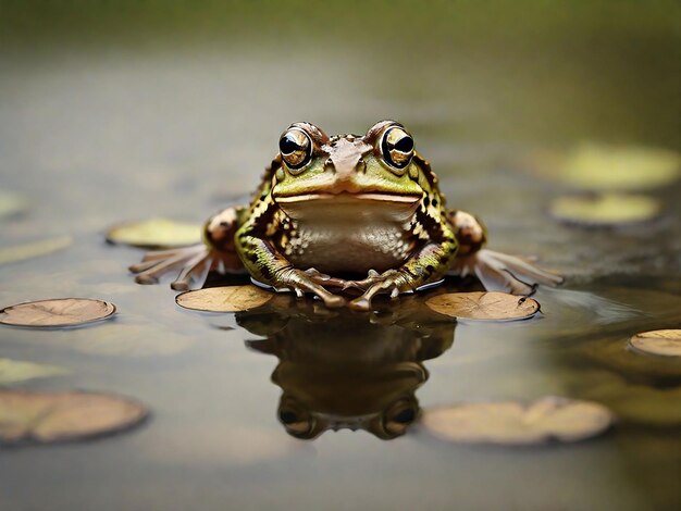 Foto ranas sentadas en la parte superior de una rama de árbol