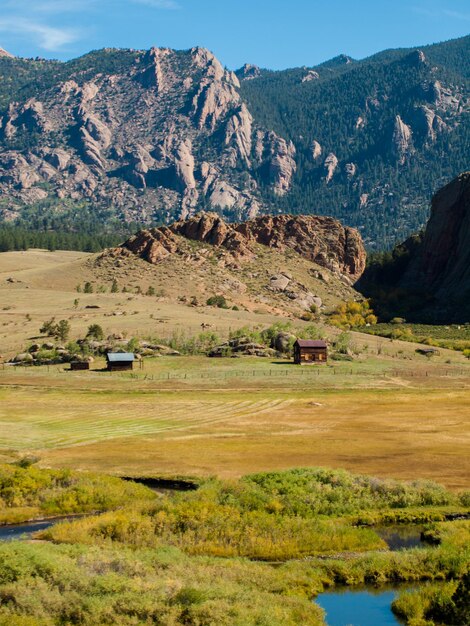 Ranch mit Fliegenfischen-Stream in Colorado.