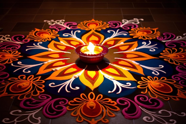 Rangoli für die Diwali-Feier