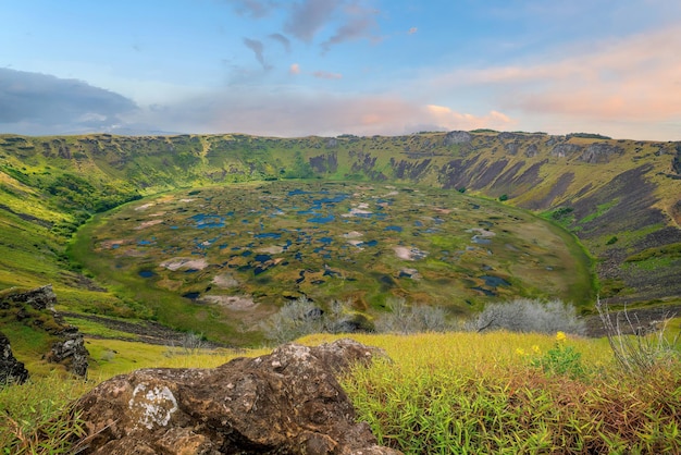 Rano Kau der größte Vulkan auf der Osterinsel