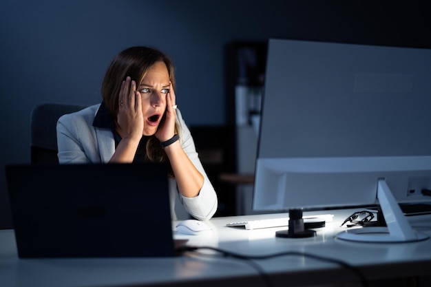 Ransomware Ataque de malware Computadora empresarial pirateada