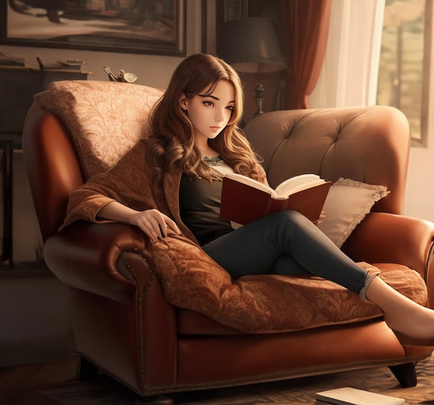 rapariga a ler um livro