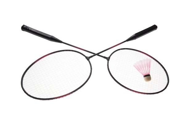 Raqueta de bádminton aislado