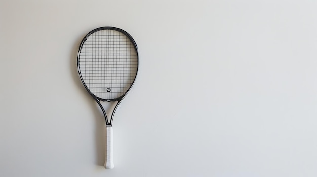 Una raqueta de tenis es un equipo deportivo utilizado para golpear una pelota en el juego de tenis. Se compone de un marco de cuerdas y un mango.