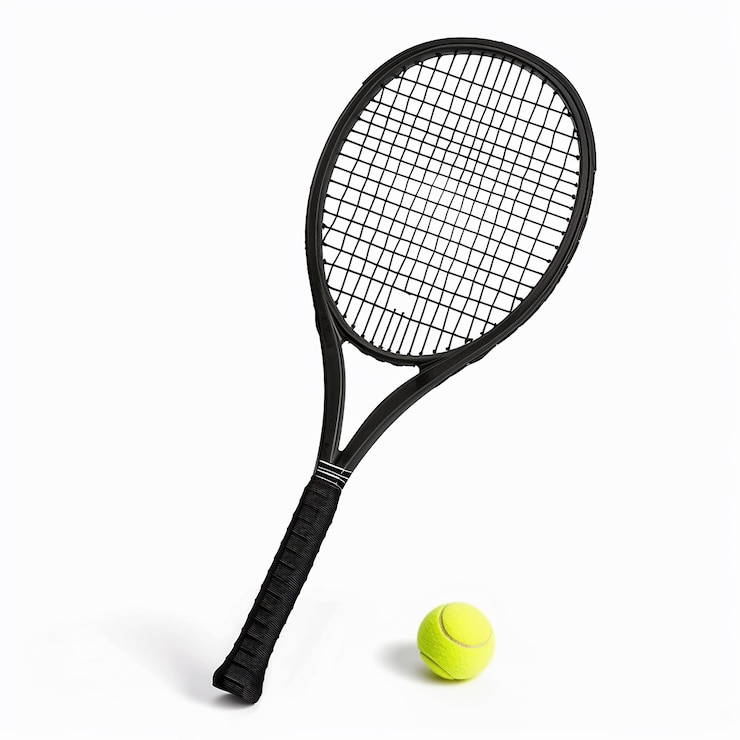 Foto raqueta de tenis y pelota de tenis