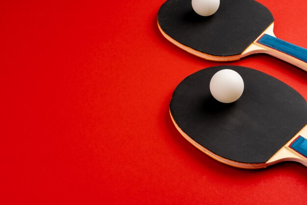 Raquetas de ping pong negras