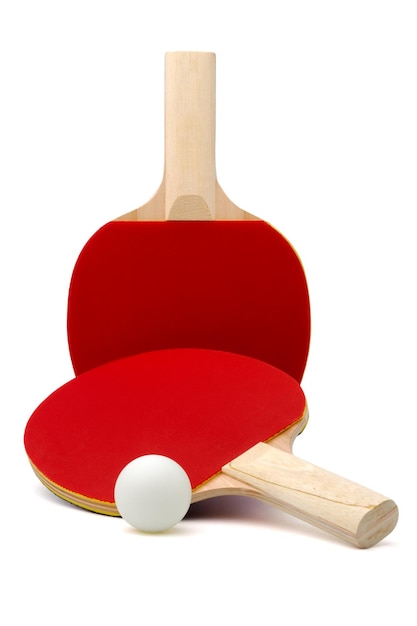 Raquetas de ping pong y pelota