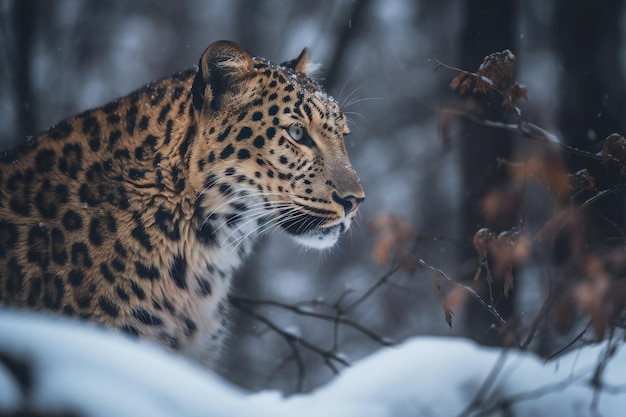 Raro e Maravilhoso O Leopardo de Amur nas Selvas Nevadas