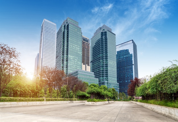 Rascacielos modernos en Chongqing