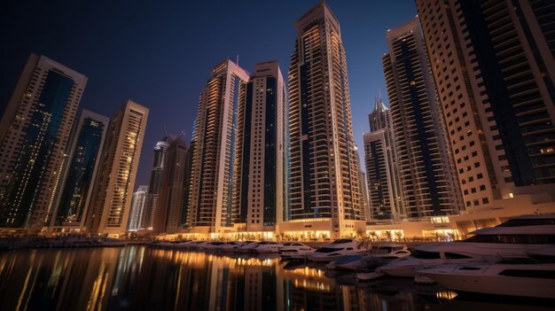 Rascacielos del puerto deportivo de Dubái