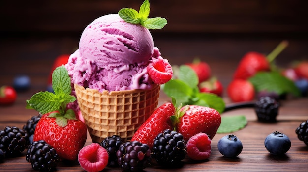 Rasenbeeren-Eis